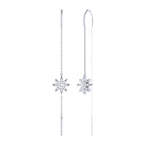 Twinkle Star Tack-In Diamond Earrings in Sterling Silver