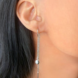 Moonlit Phases Tack-In Diamond Earrings in Sterling Silver