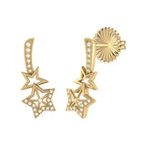 Dazzle Duo Diamond Ear Climbers in 14K Yellow Gold