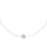 Lucky Star Layered Diamond Necklace in 14K White Gold