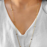 Starry Lane Layered Diamond Necklace in 14K Yellow Gold