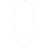 Midnight Crescent Layered Diamond Necklace in Sterling Silver