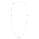 North Star Crescent Layered Diamond Necklace in 14K Yellow Gold