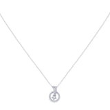 Stellar Eclipse Diamond Pendant Necklace in 14K White Gold