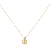 Stellar Eclipse Diamond Pendant Necklace in 14K Yellow Gold