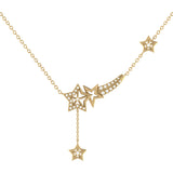 Starlight Diamond Drop Necklace in 14K Gold Vermeil on Sterling Silver