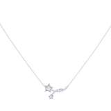 Divergent Stars Diamond Necklace in Sterling Silver