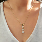 Moon Transformation Diamond Necklace in 14K Yellow Gold