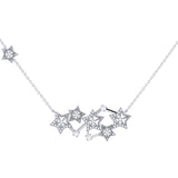Starburst Constellation Diamond Necklace in 14K White Gold