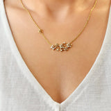 Starburst Constellation Diamond Necklace in 14K Yellow Gold