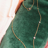 Starkissed Moon Diamond Necklace in 14K Yellow Gold
