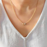 Starkissed Moon Diamond Necklace in 14K Yellow Gold