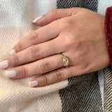 Starkissed Crescent Diamond Ring in 14K Yellow Gold Vermeil on Sterling Silver