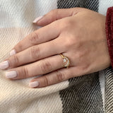 Starkissed Crescent Diamond Ring in 14K Yellow Gold