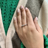 Sparkling Starry Lane Diamond Ring in 14K White Gold