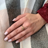North Star Detachable Diamond Ring in 14K Yellow Gold Vermeil on Sterling Silver