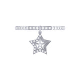 Lucky Star Diamond Charm Ring in 14K White Gold