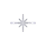 North Star Diamond Ring in 14K White Gold