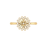 Starburst Diamond Ring in 14K Yellow Gold Vermeil on Sterling Silver