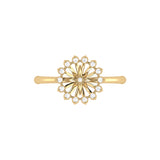 Starburst Diamond Ring in 14K Yellow Gold