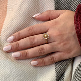 Starburst Diamond Ring in 14K Yellow Gold Vermeil on Sterling Silver