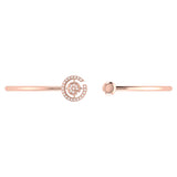Pac-Man City Adjustable Diamond Cuff in 14K Rose Gold Vermeil on Sterling Silver