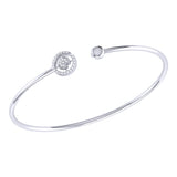 Pac-Man City Adjustable Diamond Cuff in Sterling Silver