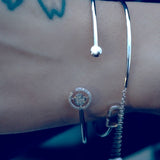 Pac-Man City Adjustable Diamond Cuff in Sterling Silver