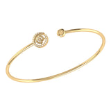 Pac-Man City Adjustable Diamond Cuff in 14K Yellow Gold Vermeil on Sterling Silver