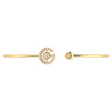 Pac-Man City Adjustable Diamond Cuff in 14K Yellow Gold Vermeil on Sterling Silver