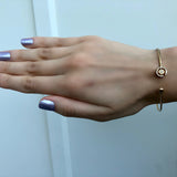 Pac-Man City Adjustable Diamond Cuff in 14K Yellow Gold Vermeil on Sterling Silver