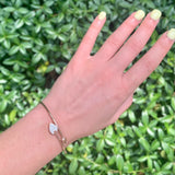 Raindrop Adjustable Diamond Bangle in 14K Rose Gold Vermeil on Sterling Silver