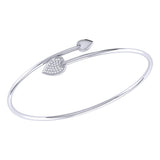Raindrop Adjustable Diamond Bangle in Sterling Silver