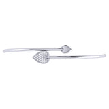 Raindrop Adjustable Diamond Bangle in Sterling Silver