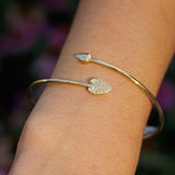 Raindrop Adjustable Diamond Bangle in Sterling Silver