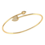 Raindrop Adjustable Diamond Bangle in 14K Yellow Gold Vermeil on Sterling Silver