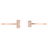 Traffic Light Adjustable Diamond Cuff in 14K Rose Gold Vermeil on Sterling Silver