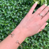 Traffic Light Adjustable Diamond Cuff in 14K Rose Gold Vermeil on Sterling Silver