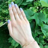 Skyscraper Triangle Roof Adjustable Diamond Bangle in 14K Yellow Gold Vermeil on Sterling Silver