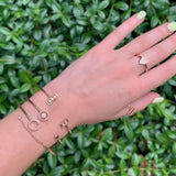 Roundabout Circle Adjustable Diamond Cuff in 14K Rose Gold Vermeil on Sterling Silver
