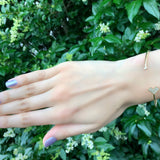 One Way Arrow Adjustable Diamond Cuff in 14K Yellow Gold Vermeil on Sterling Silver