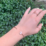 Pac-Man Candy Adjustable Diamond Cuff in 14K Rose Gold Vermeil on Sterling Silver