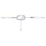 Celia C Adjustable Diamond Cuff in Sterling Silver