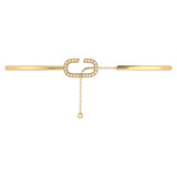 Celia C Adjustable Diamond Cuff in 14K Yellow Gold Vermeil on Sterling Silver
