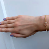 Celia C Adjustable Diamond Cuff in 14K Yellow Gold Vermeil on Sterling Silver