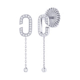 Celia C Diamond Drop Earrings in Sterling Silver
