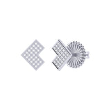 One Way Arrow Diamond Stud Earrings in Sterling Silver