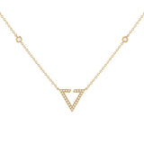 Skyline Triangle Diamond Necklace in 14K Yellow Gold Vermeil on Sterling Silver