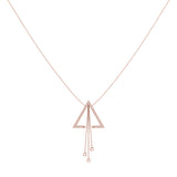 Skyline Triangle Bolo Adjustable Diamond Lariat Necklace in 14K Rose Gold Vermeil on Sterling Silver
