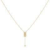 Traffic Light Bolo Adjustable Diamond Lariat Necklace in 14K Yellow Gold Vermeil on Sterling Silver